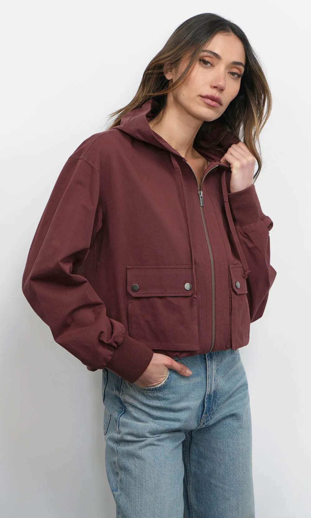 Grant Twill Hooded Jacket w/ Cargo Pocket sold by Greylin product image thumbnail 3