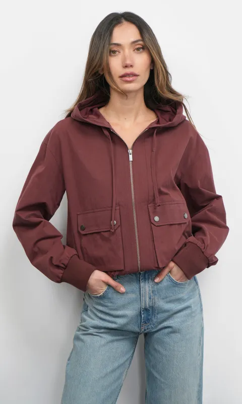 Grant Twill Hooded Jacket w/ Cargo Pocket sold by Greylin