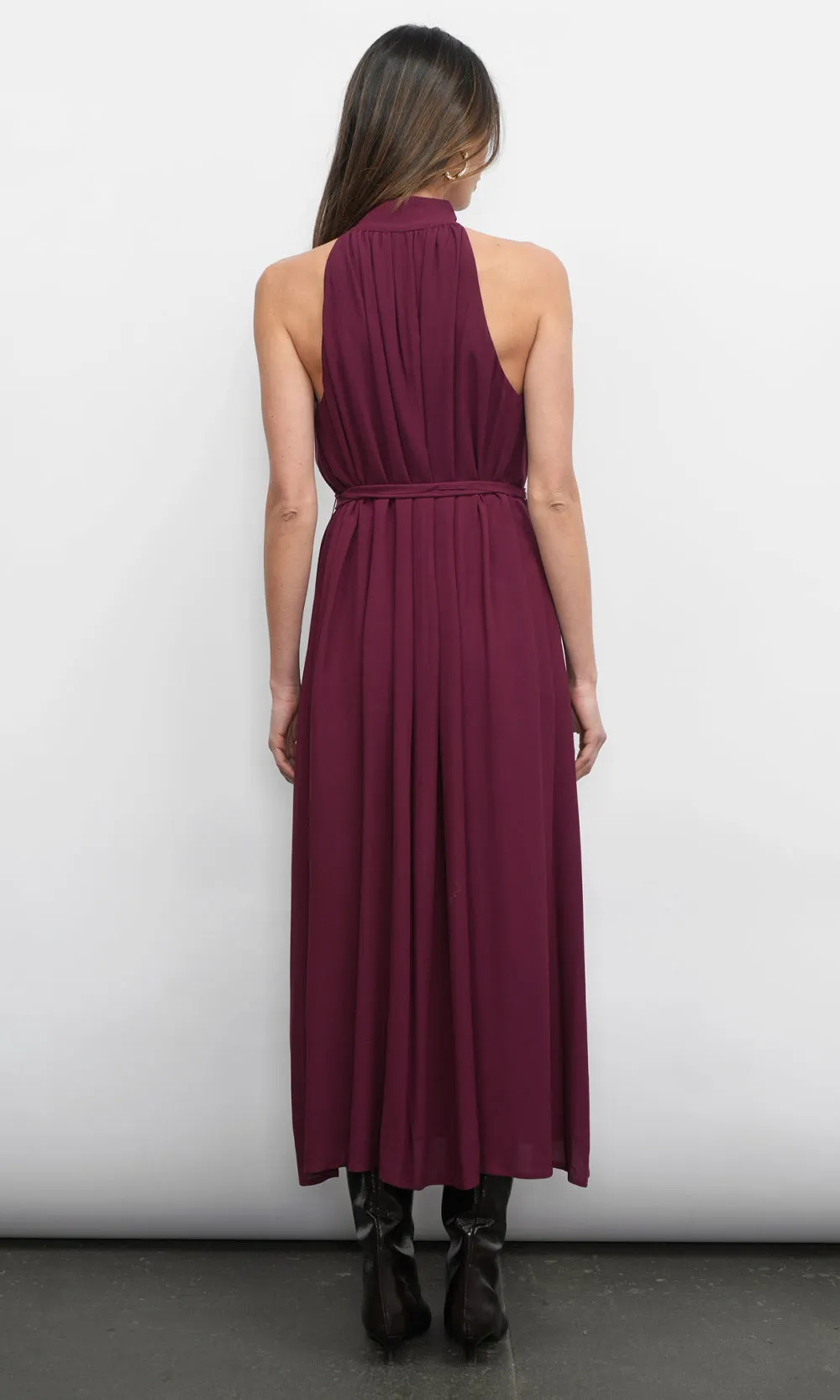 Everley Button Up Tie Front Midi Dress sold by Greylin product image thumbnail 2