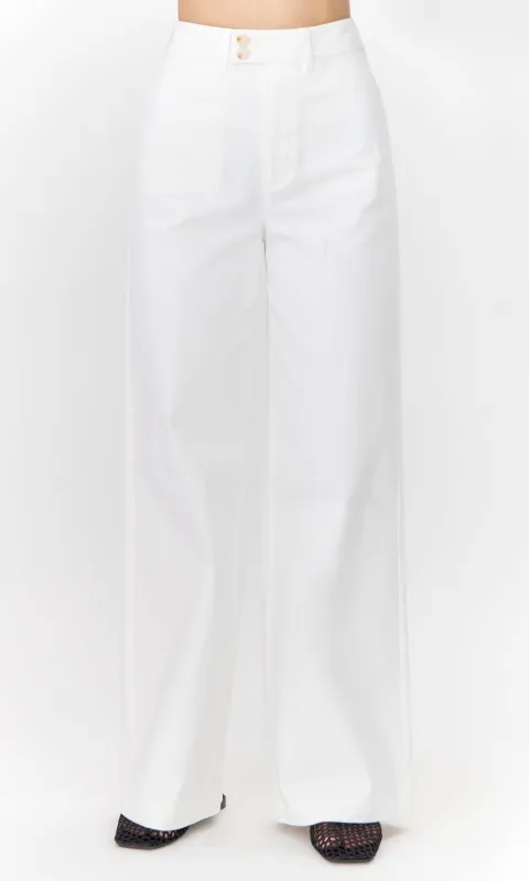 Jennsen Cotton Canvas Wide Leg Pants sold by Greylin