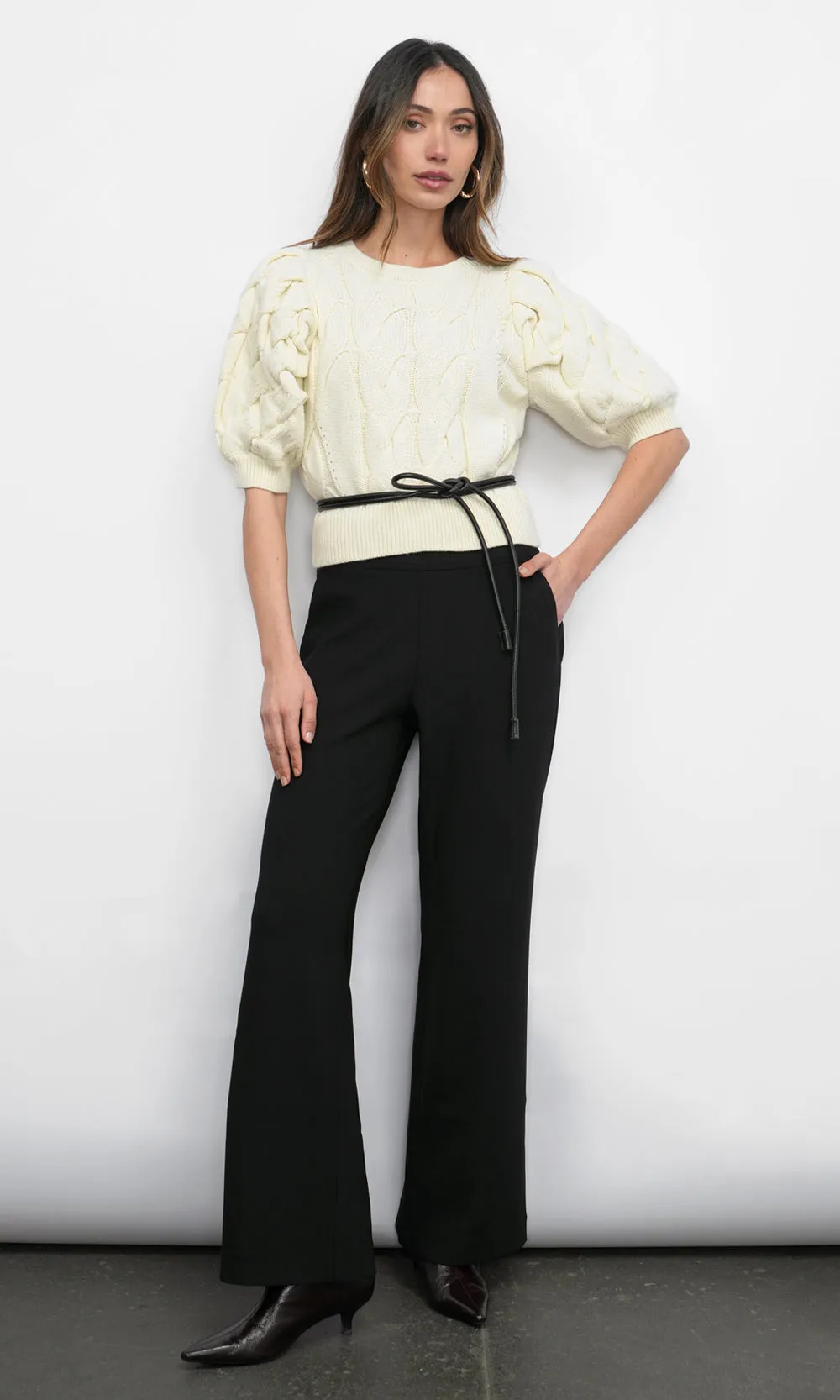Silvie Wide Leg Knit Trousers sold by Greylin product image thumbnail 4