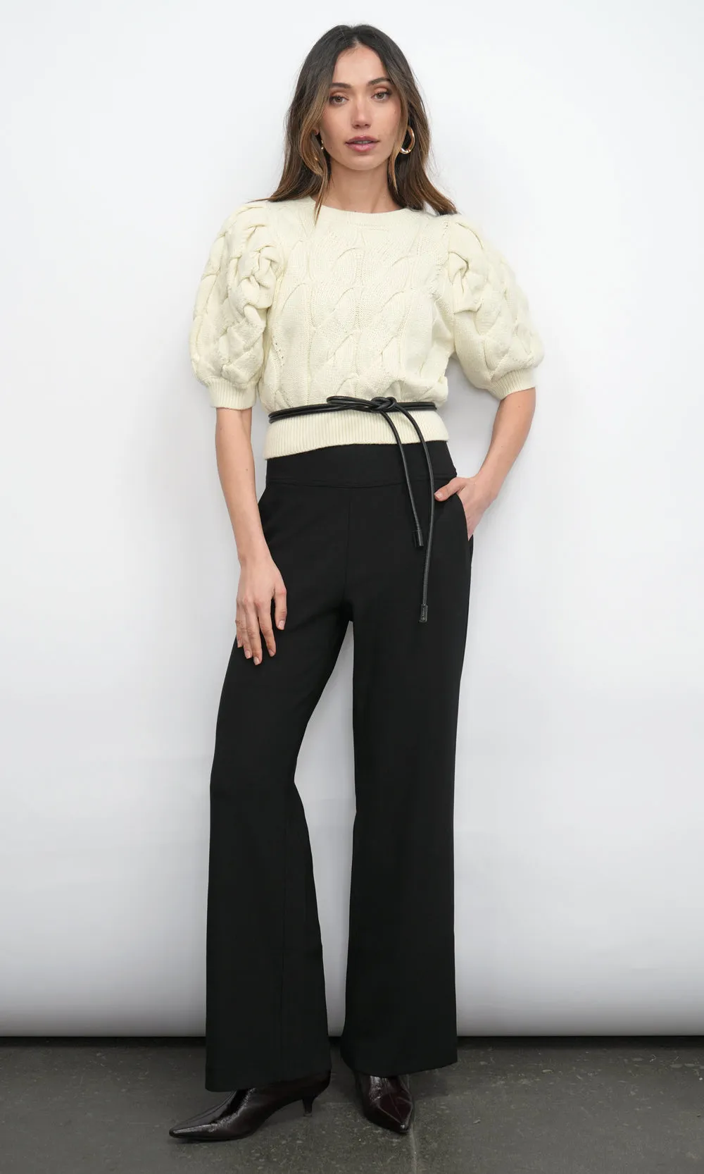 Silvie Wide Leg Knit Trousers sold by Greylin product image thumbnail 3