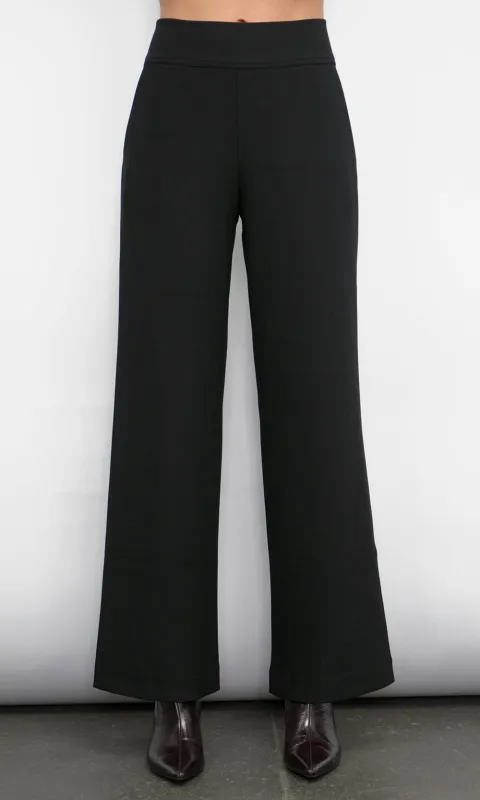 Silvie Wide Leg Knit Trousers made by Greylin