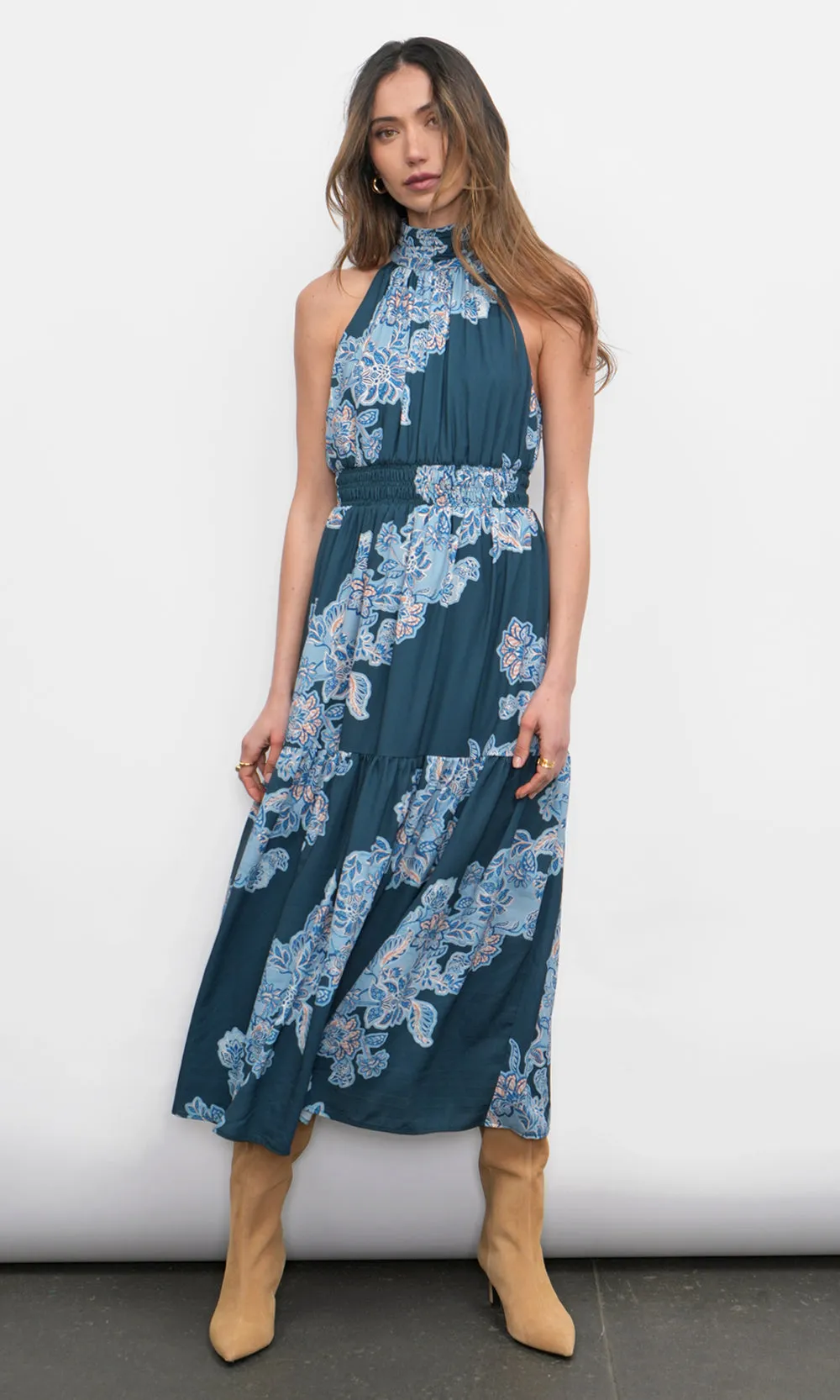 Leya Halter Midi Dress sold by Greylin