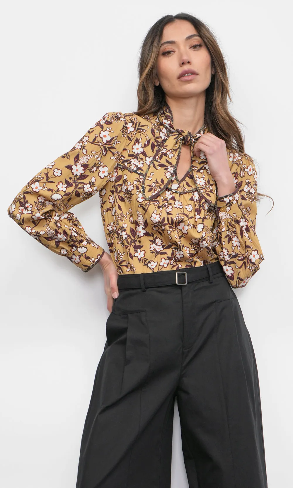 Rowan Tie Neck Blouse sold by Greylin product image thumbnail 3