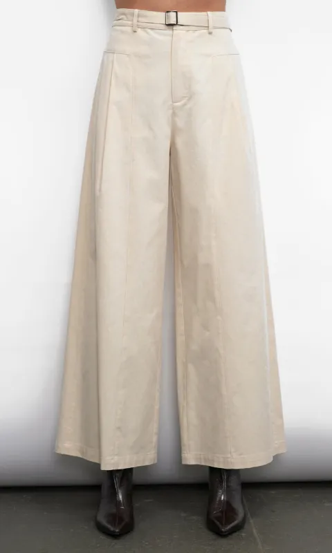 Hera Wide Leg Palazzo Twill Pants made by Greylin
