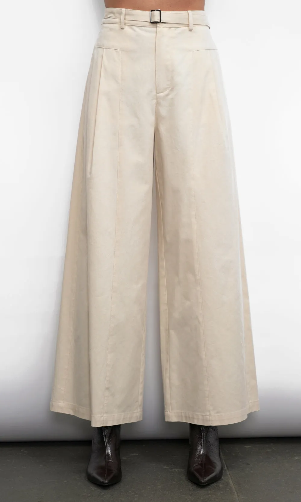 Hera Wide Leg Palazzo Twill Pants sold by Greylin