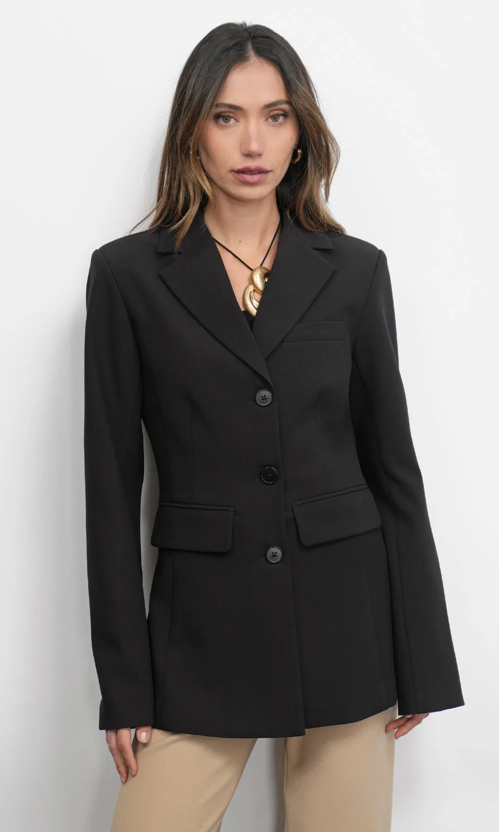 Yellis Pinched Waist Blazer sold by Greylin