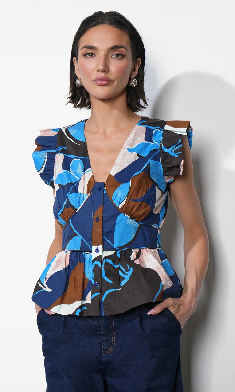 Sarina Poplin Top sold by Greylin product image thumbnail 3