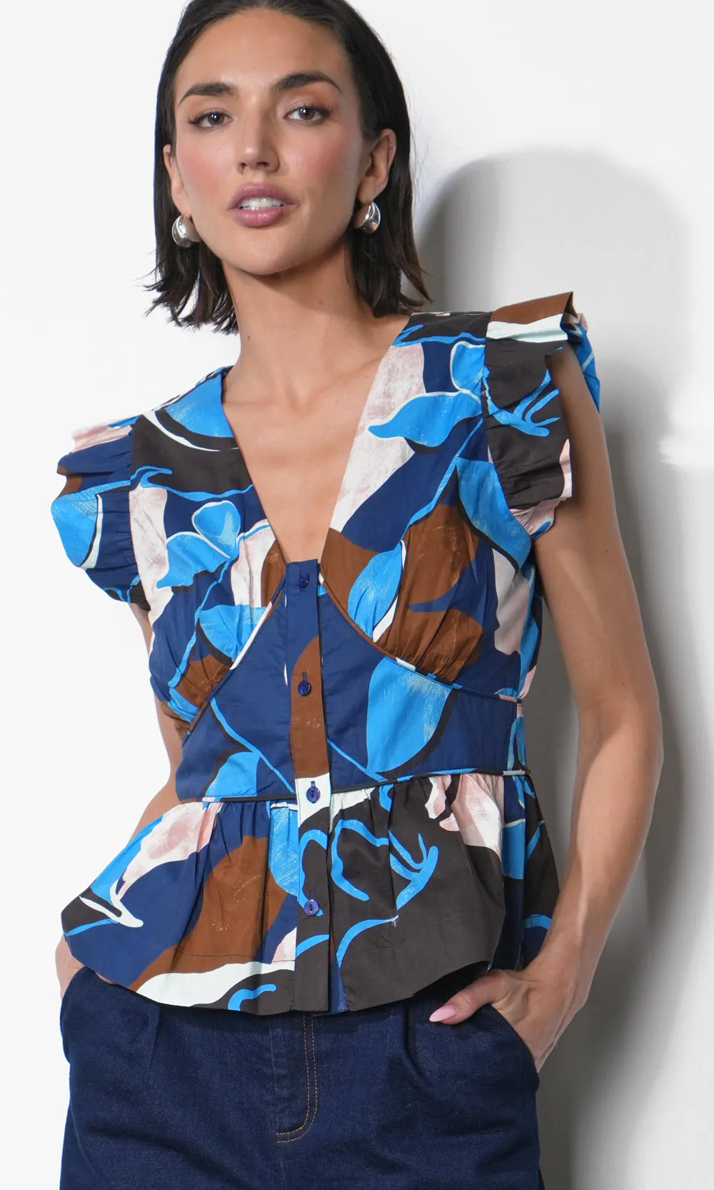 Sarina Poplin Top sold by Greylin product image thumbnail 2