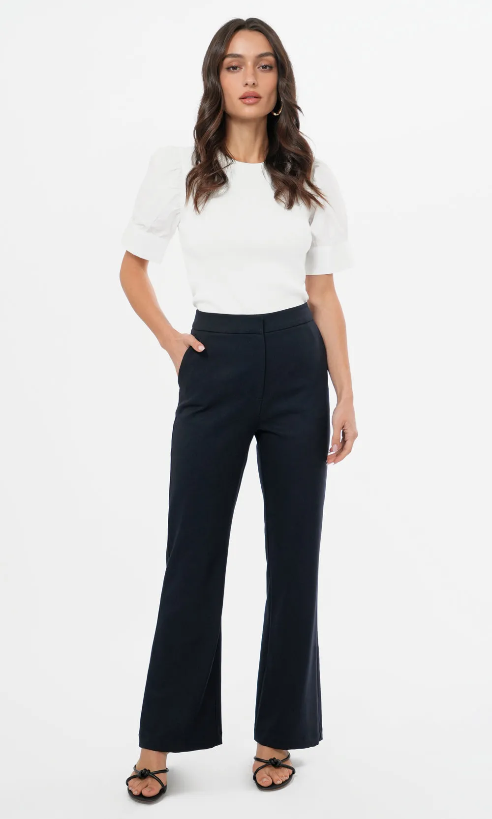 Charlie Mixed Media Knit Poplin Top - Burlington sold by Greylin product image thumbnail 2
