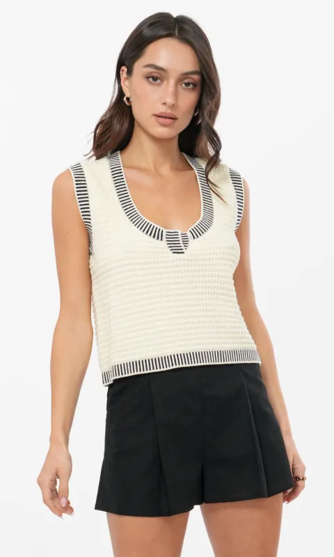 Ruiza Texture Knit Tank sold by Greylin