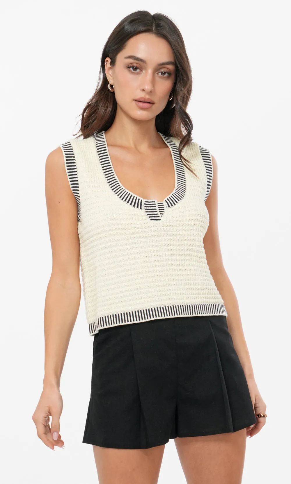 Ruiza Texture Knit Tank sold by Greylin