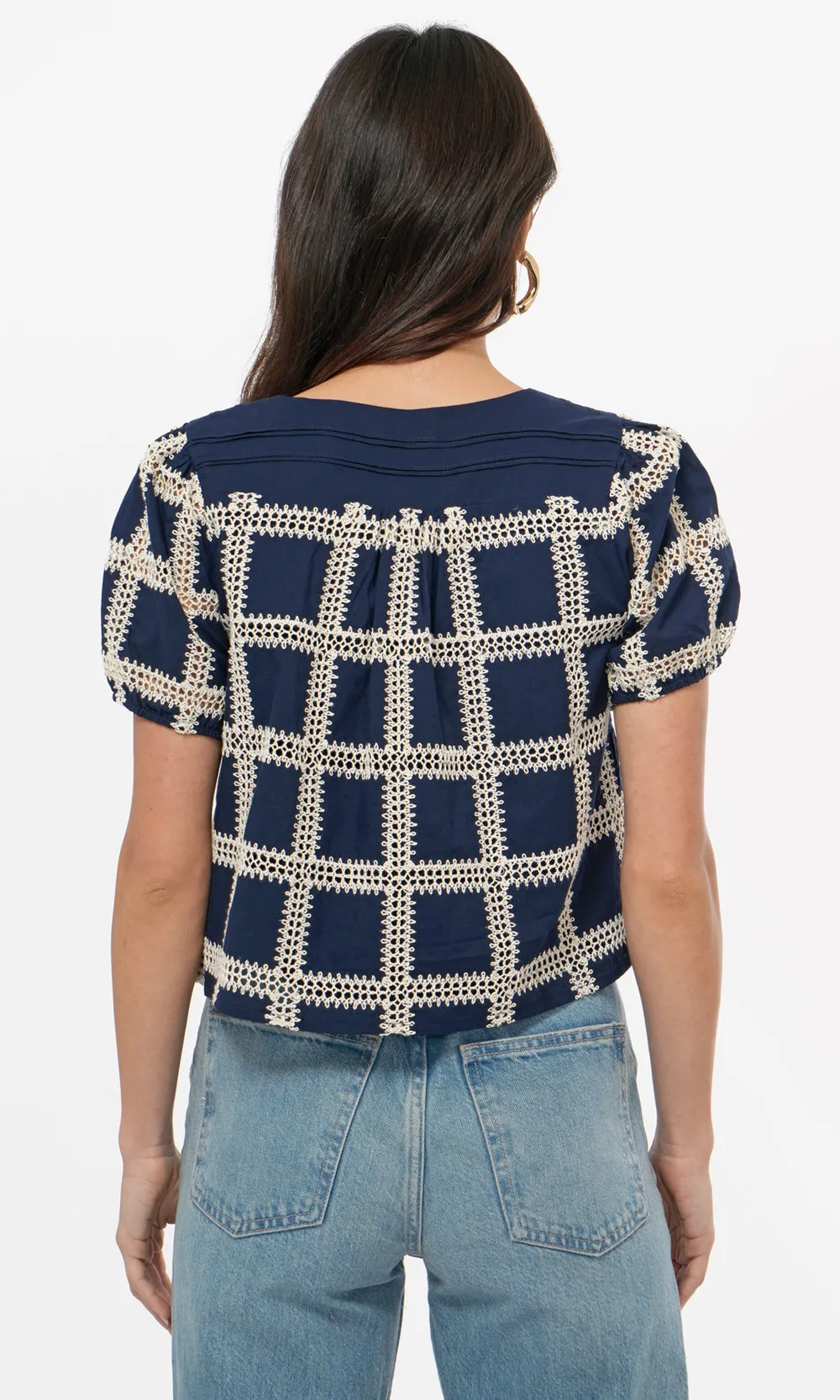 Henney Grid Crochet Top sold by Greylin product image thumbnail 4