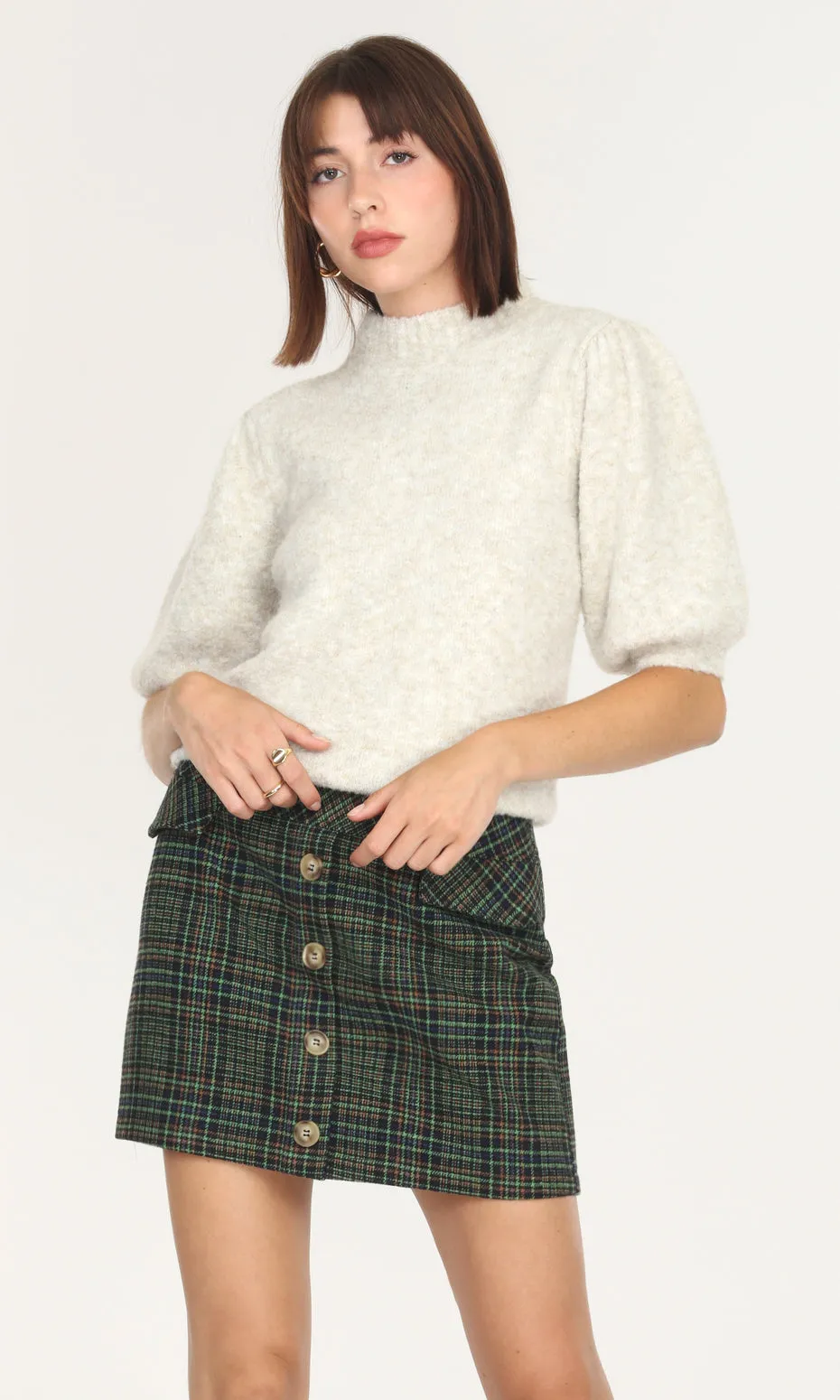 Vienne Cozy Knit Puff Sleeve Top - SUSTAINABLE sold by Greylin