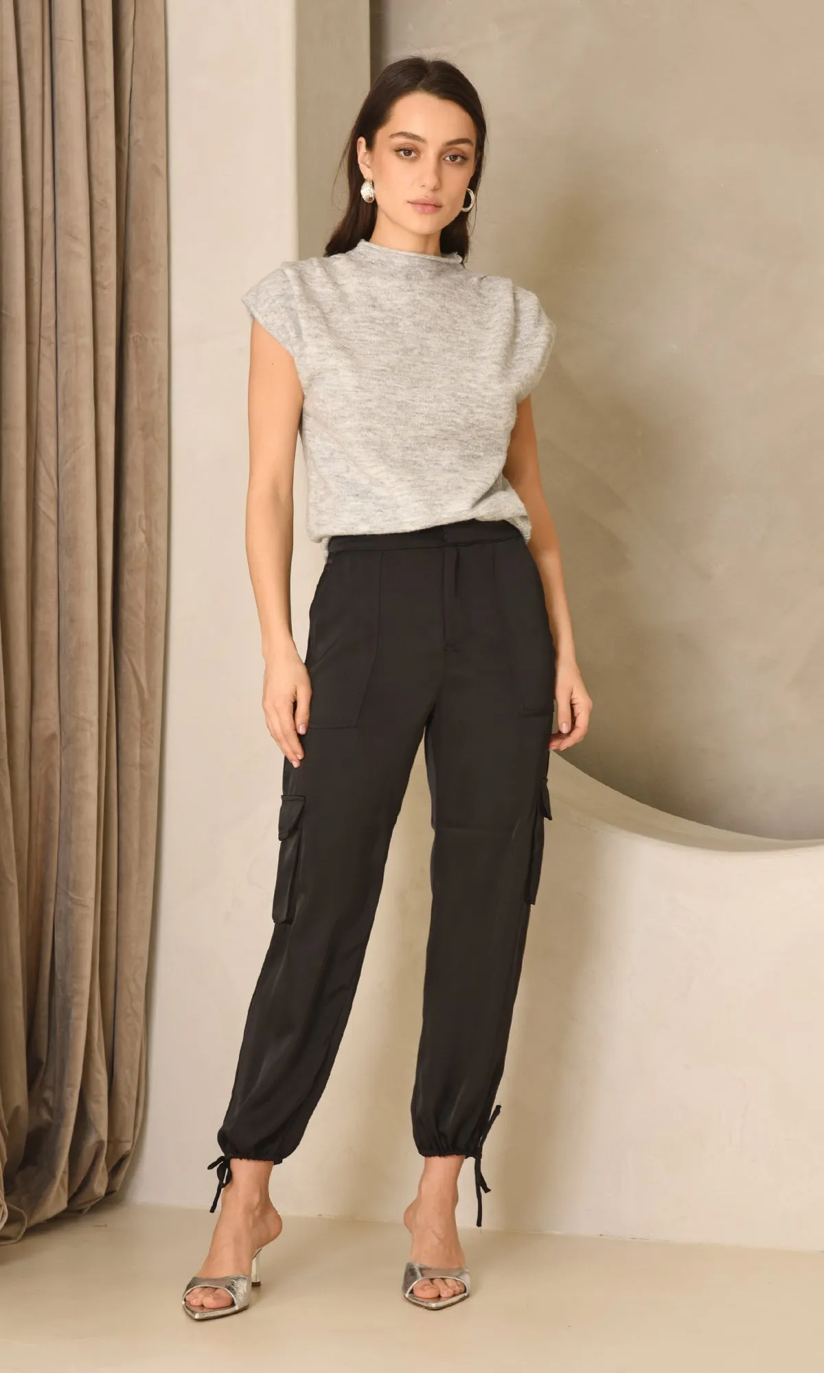 Arieta Sleeveless Funnel Knit Top sold by Greylin product image thumbnail 5