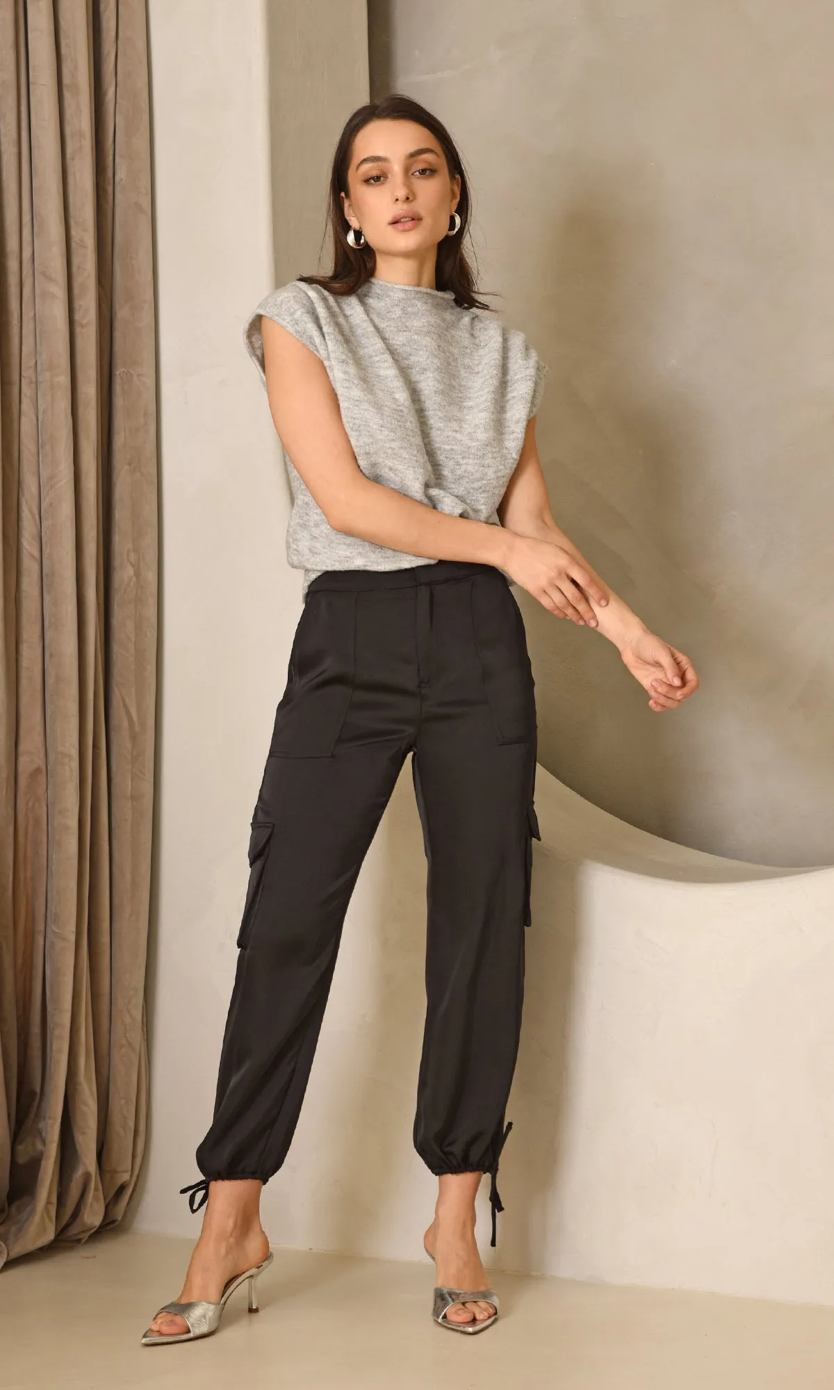 Arieta Sleeveless Funnel Knit Top sold by Greylin product image thumbnail 4