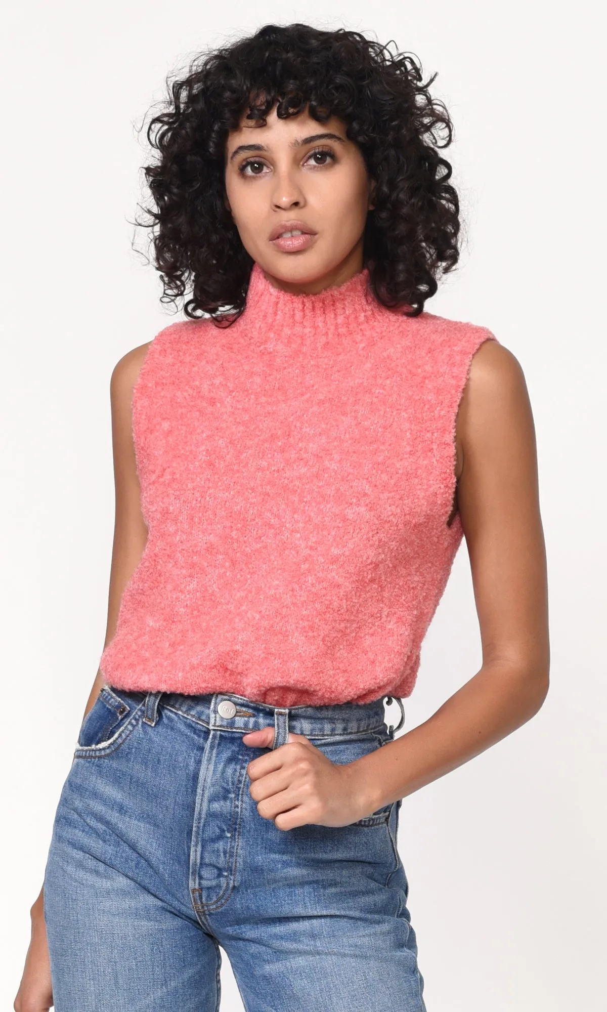 Wesley Eco Melange Mock Neck Knit Top sold by Greylin product image thumbnail 2