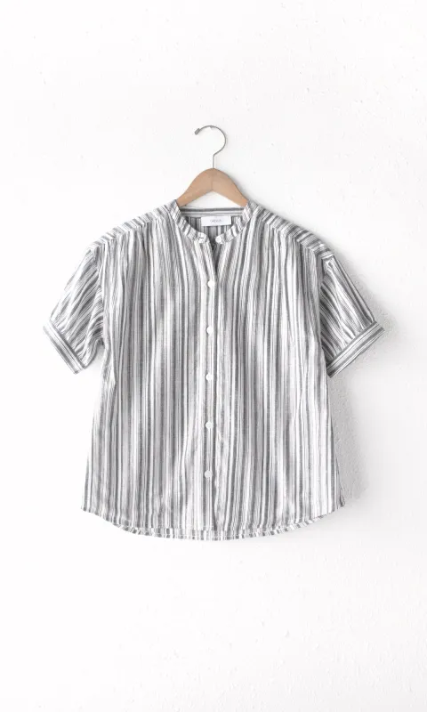 Olana Stripe Lurex Boxy Top sold by Greylin