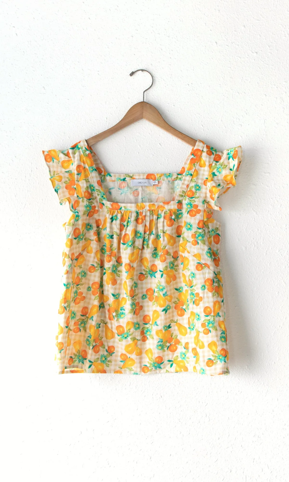 Lora Gingham Square Neck Top sold by Greylin product image thumbnail 2