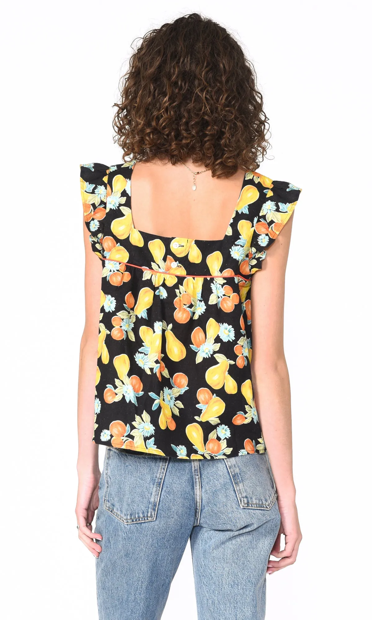 Gia Ecovero Fruit Tropics Square Neck Top sold by Greylin product image thumbnail 3