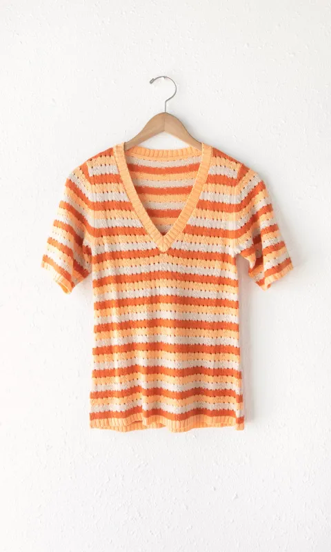 Nalia Stripe Knit Top sold by Greylin