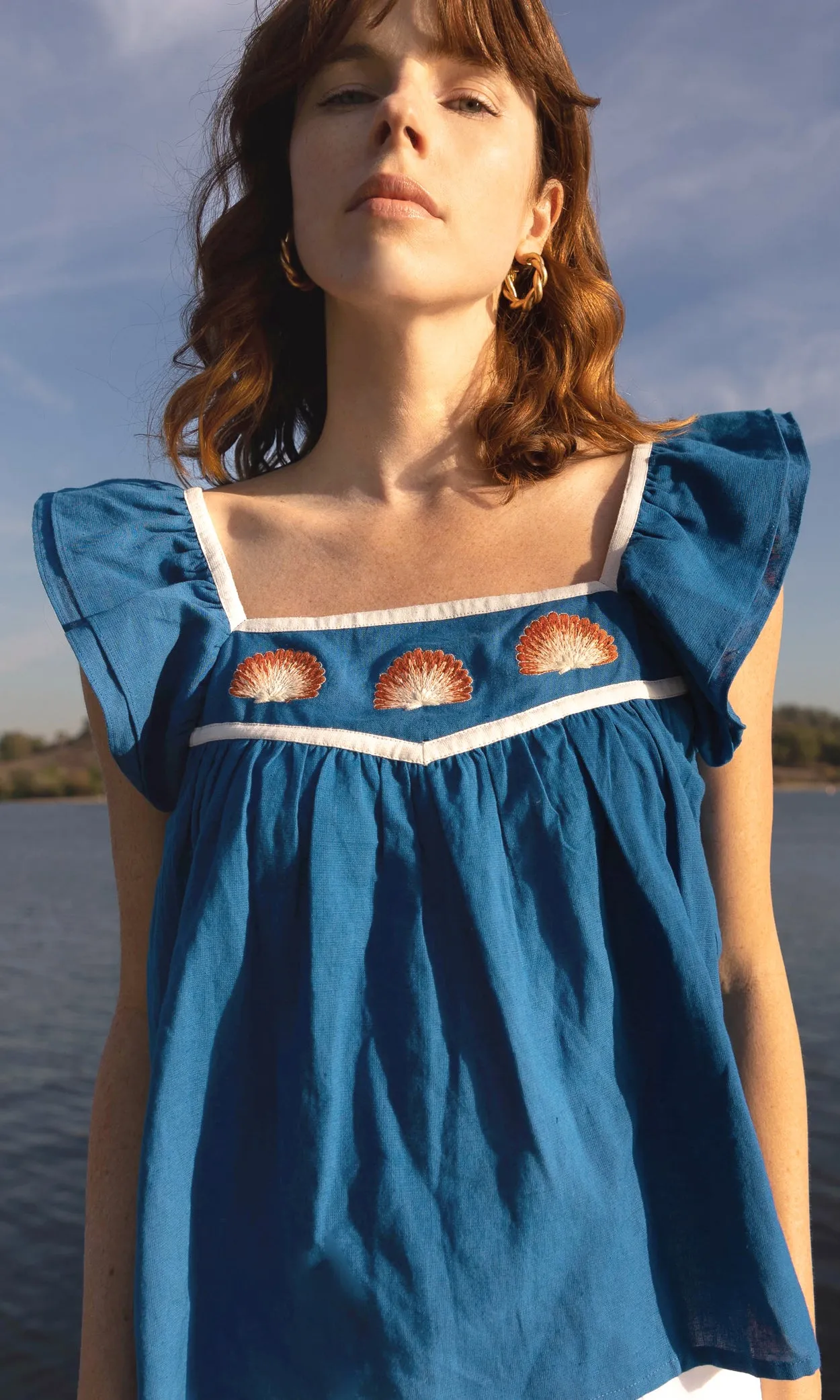 Heiko Seashell Embroidered Top sold by Greylin product image thumbnail 3