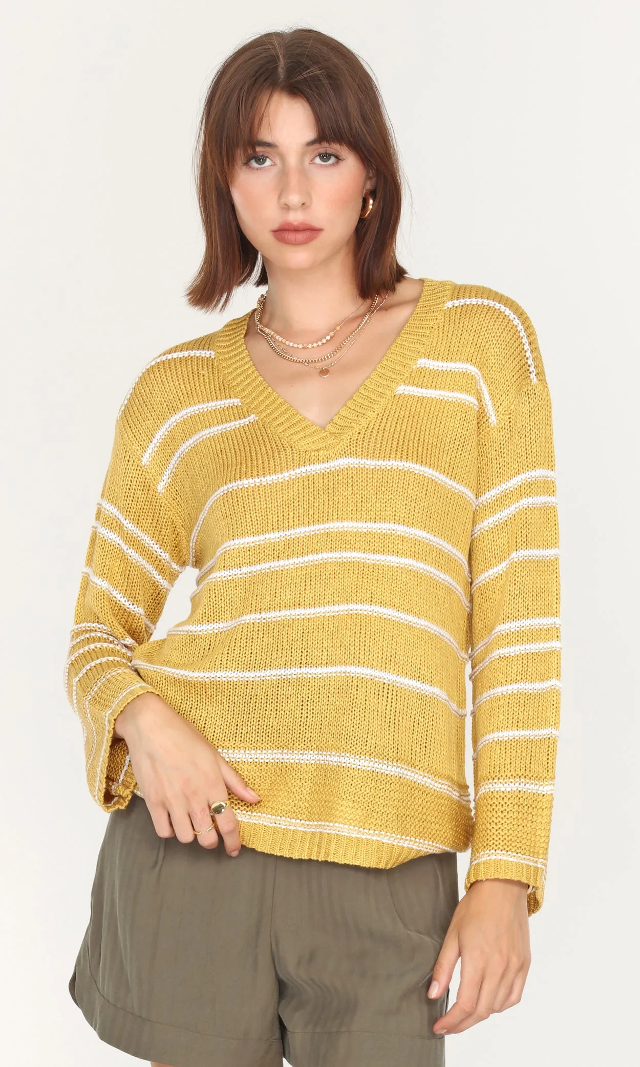Larissa Stripe Sweater sold by Greylin
