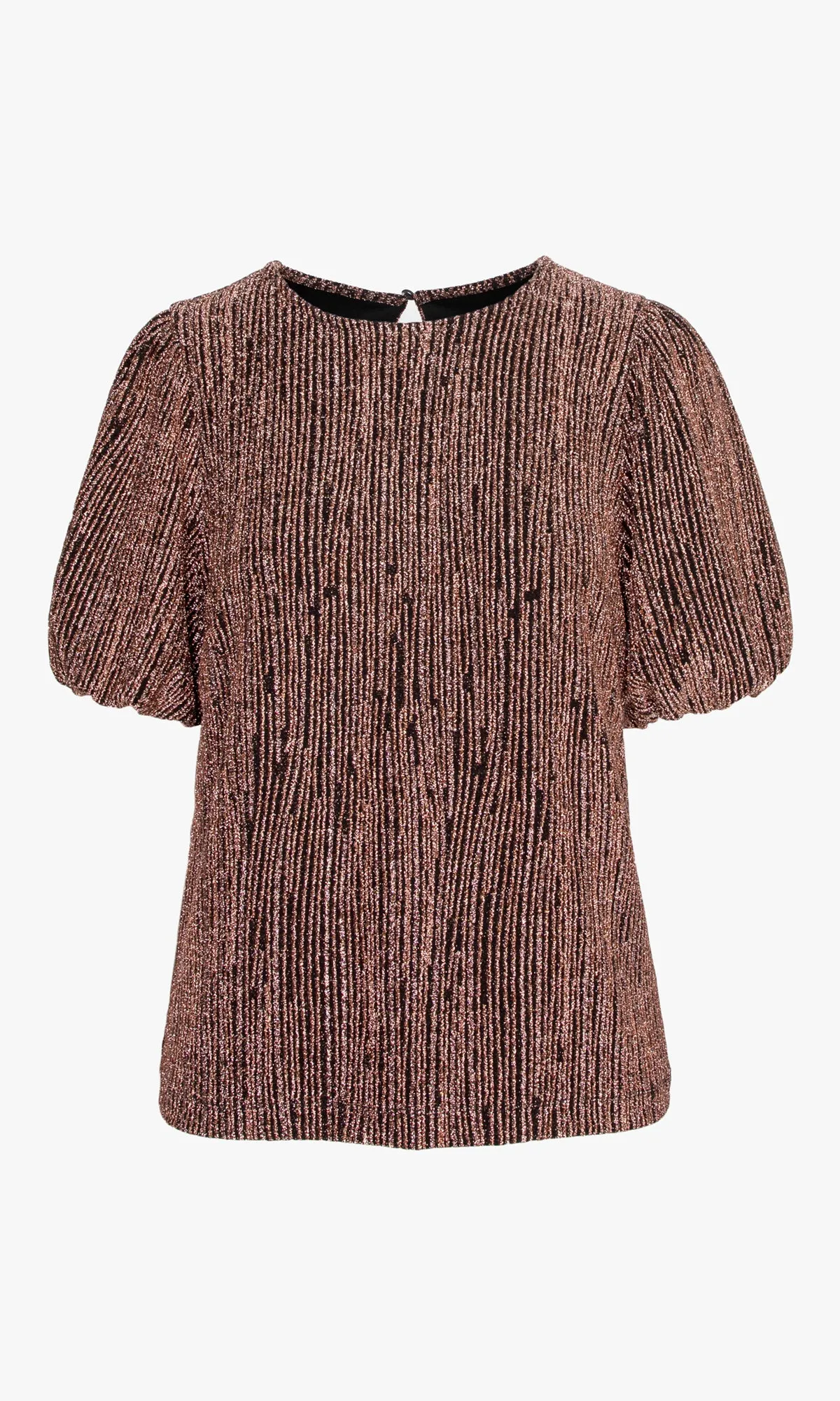 Felicia Lurex Knit Pouf Sleeve Blouse sold by Greylin product image thumbnail 3