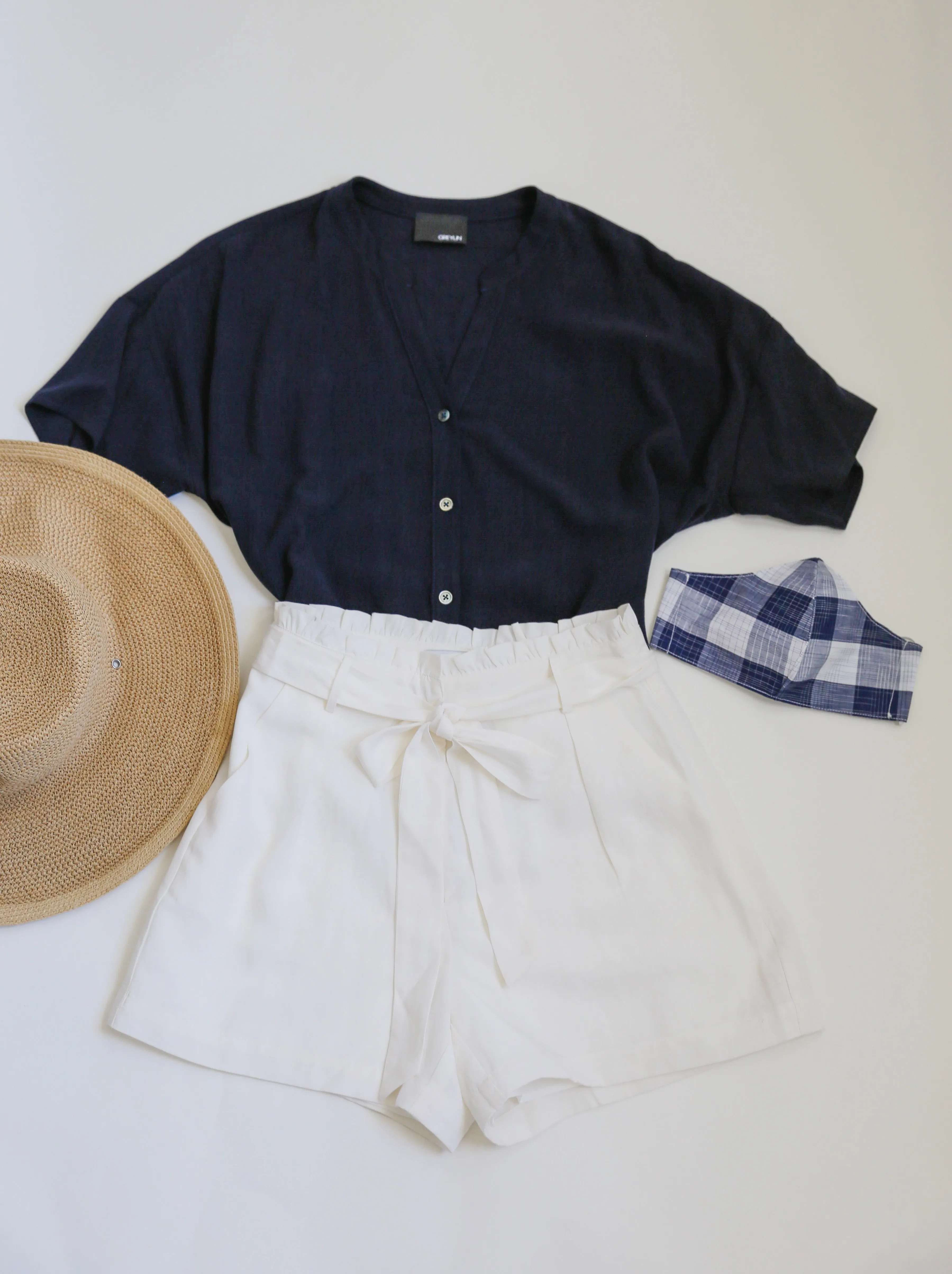 Holtz Tencel Linen Shorts With Tie sold by Greylin product image thumbnail 3