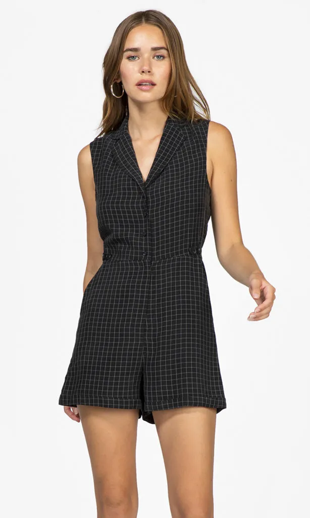 Ingrid Cupro Sleeveless Romper W/ Side Tabs sold by Greylin product image thumbnail 3
