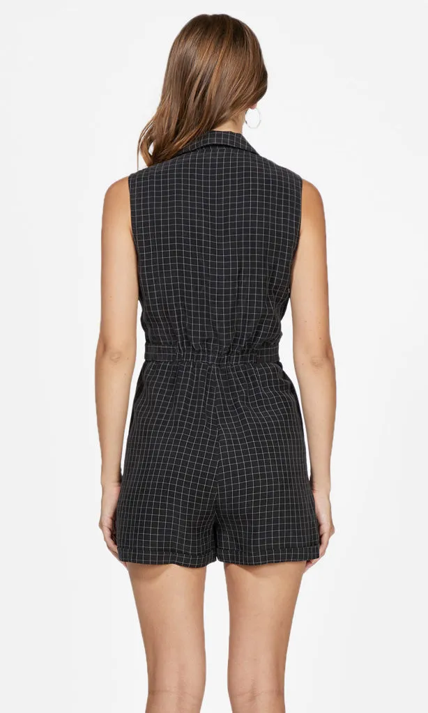 Ingrid Cupro Sleeveless Romper W/ Side Tabs sold by Greylin product image thumbnail 2