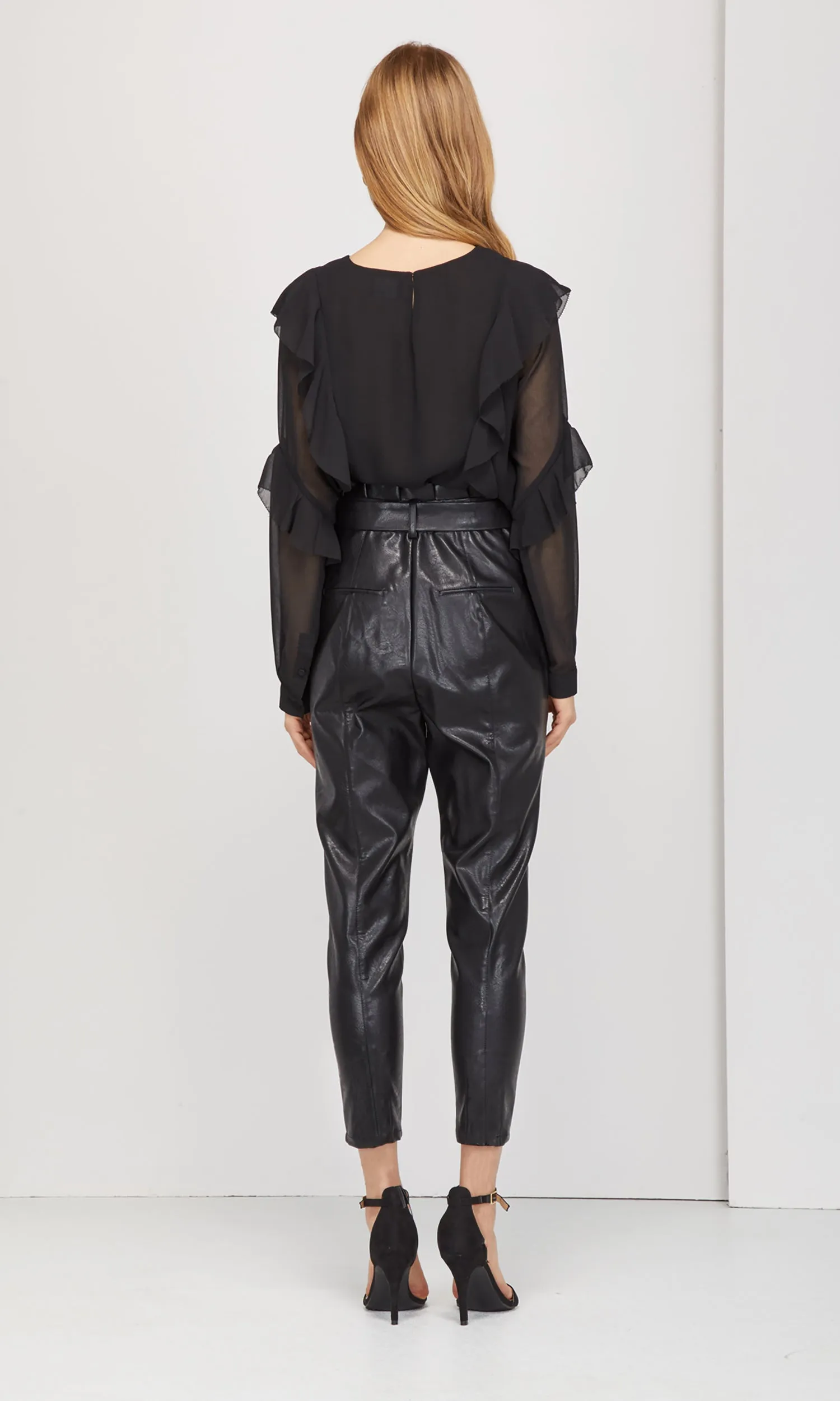 Spencer Vegan Leather Belted Pants sold by Greylin product image thumbnail 3