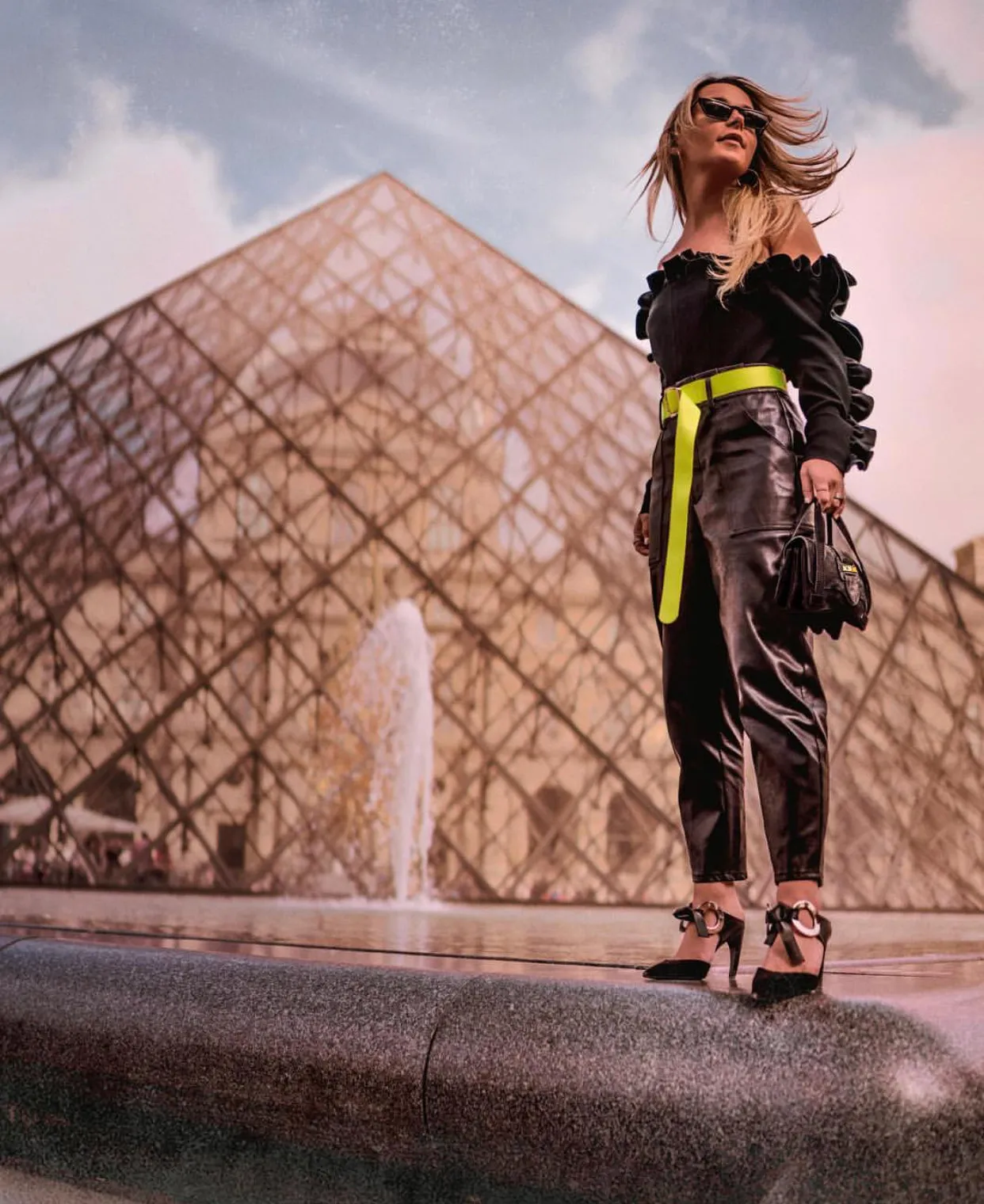 Spencer Vegan Leather Belted Pants sold by Greylin product image thumbnail 4