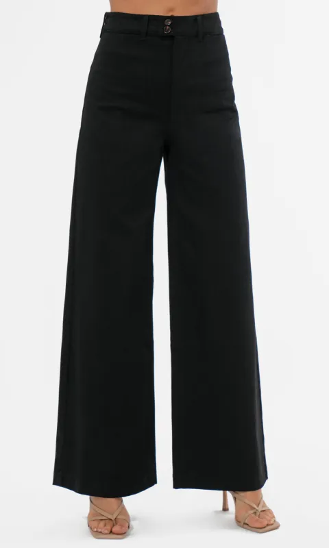 Jennsen Cotton Canvas Wide Leg Pants sold by Greylin