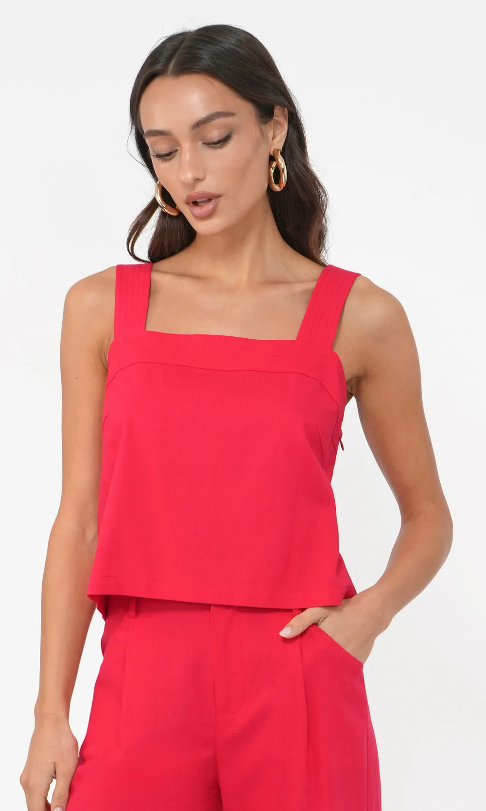 Kyla Linen Blend Cropped Top sold by Greylin product image thumbnail 3