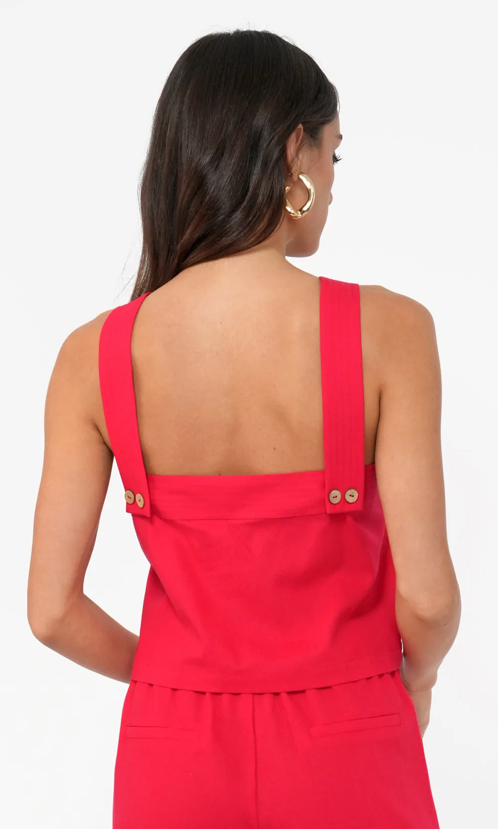 Kyla Linen Blend Cropped Top sold by Greylin product image thumbnail 4