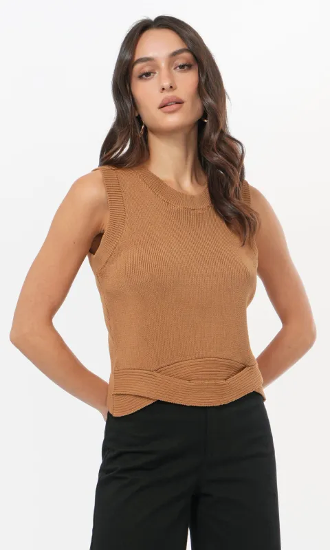 Jacqueline Twist Cropped Tank sold by Greylin