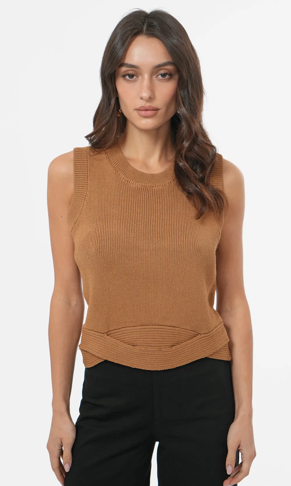 Jacqueline Twist Cropped Tank sold by Greylin product image thumbnail 3