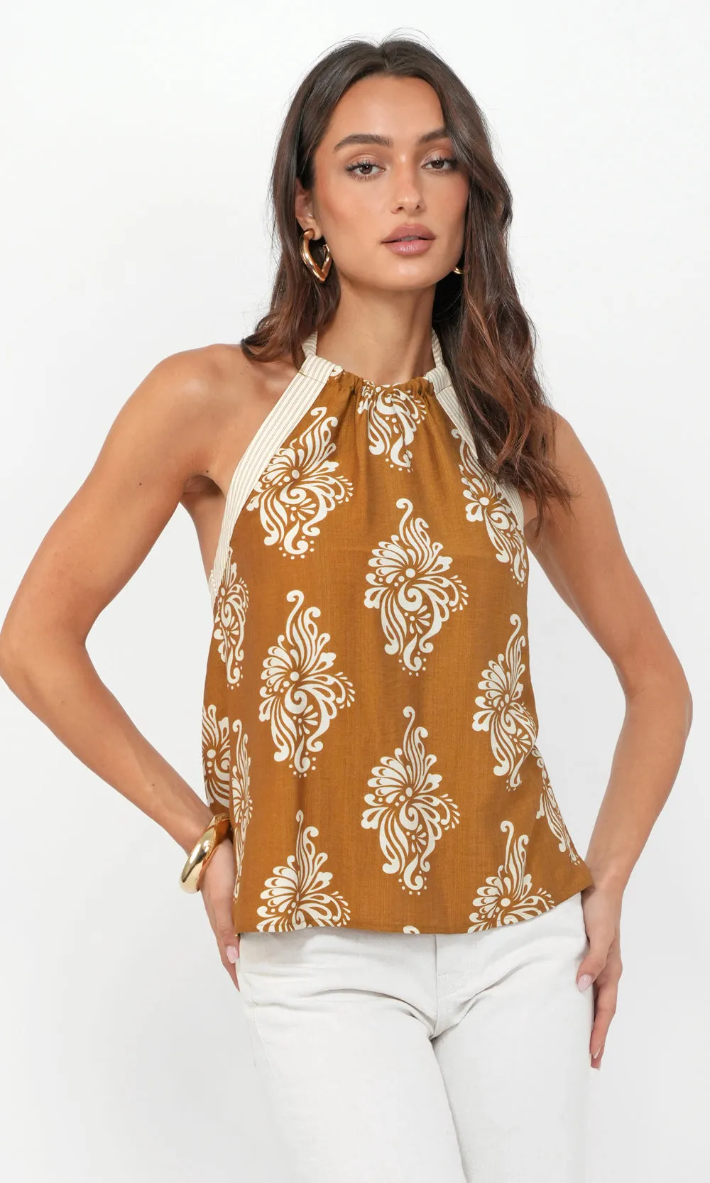 Lexie Print Halter Top sold by Greylin product image thumbnail 2