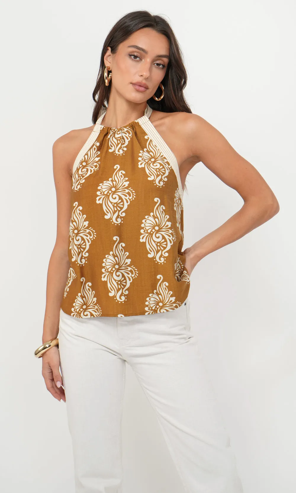 Lexie Print Halter Top sold by Greylin product image thumbnail 4