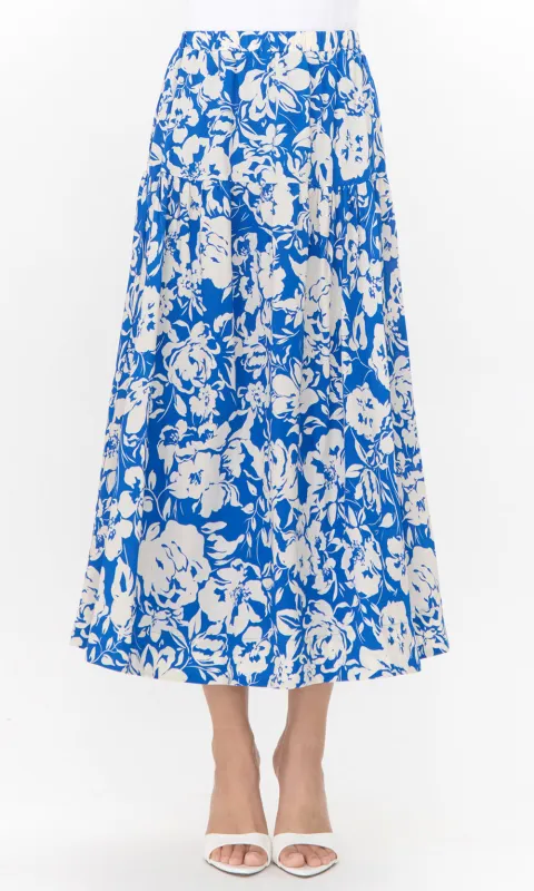 Kelda Drop Waist Print Maxi Skirt sold by Greylin