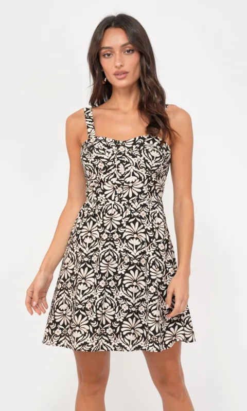 Britt Sweetheart Neck Mini Dress made by Greylin