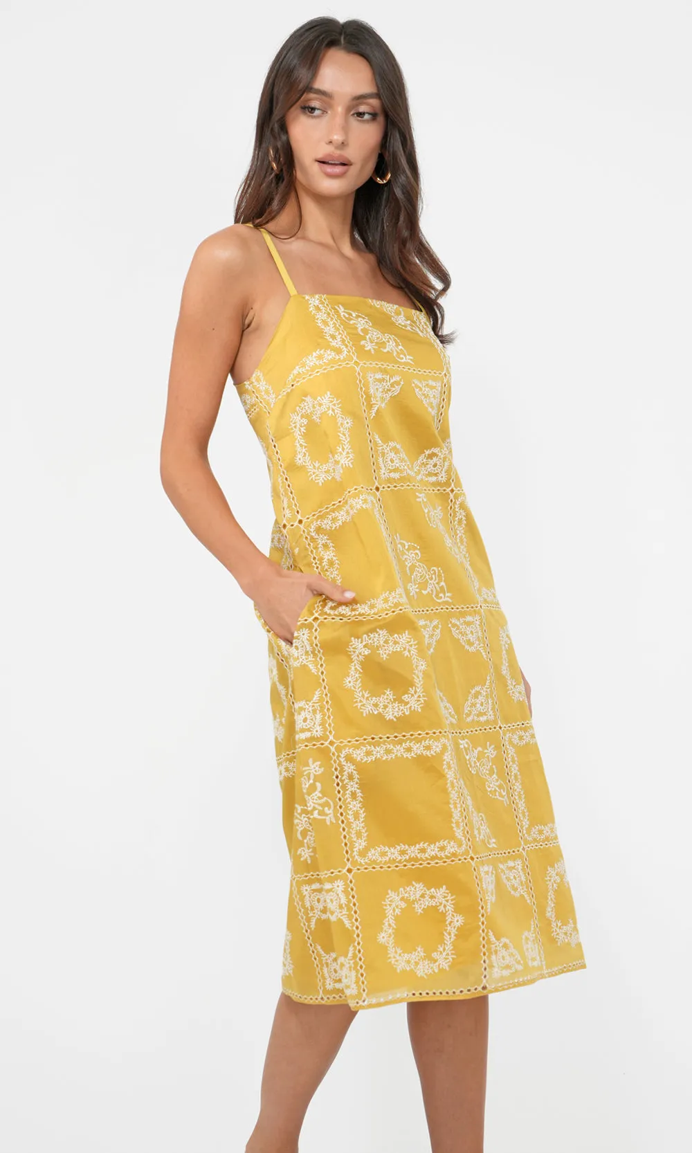 Cali Embroidered Slip Dress sold by Greylin product image thumbnail 2