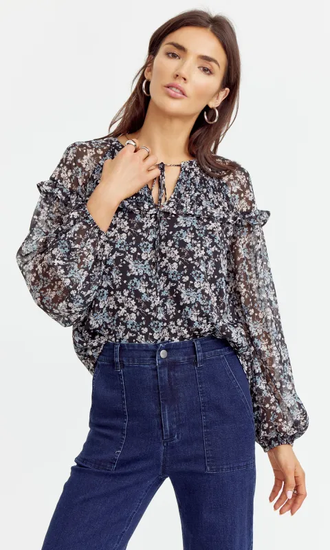 Justin Chiffon Blouse sold by Greylin