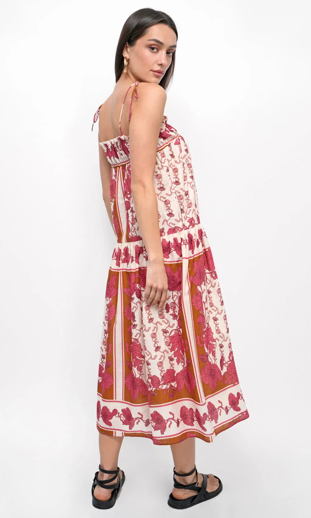 Alisha Trapeze Strappy Midi Dress sold by Greylin product image thumbnail 2