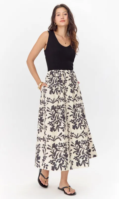 Clairson Knit Mix Midi Dress sold by Greylin