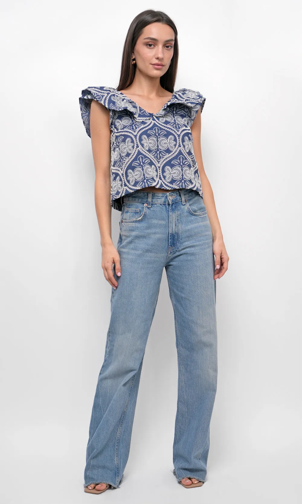 Minnie Embroidered Ruffled Top sold by Greylin product image thumbnail 5