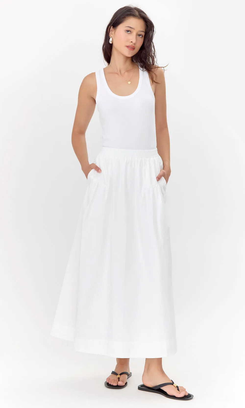 Ana Poplin A Line Midi Skirt sold by Greylin product image thumbnail 4