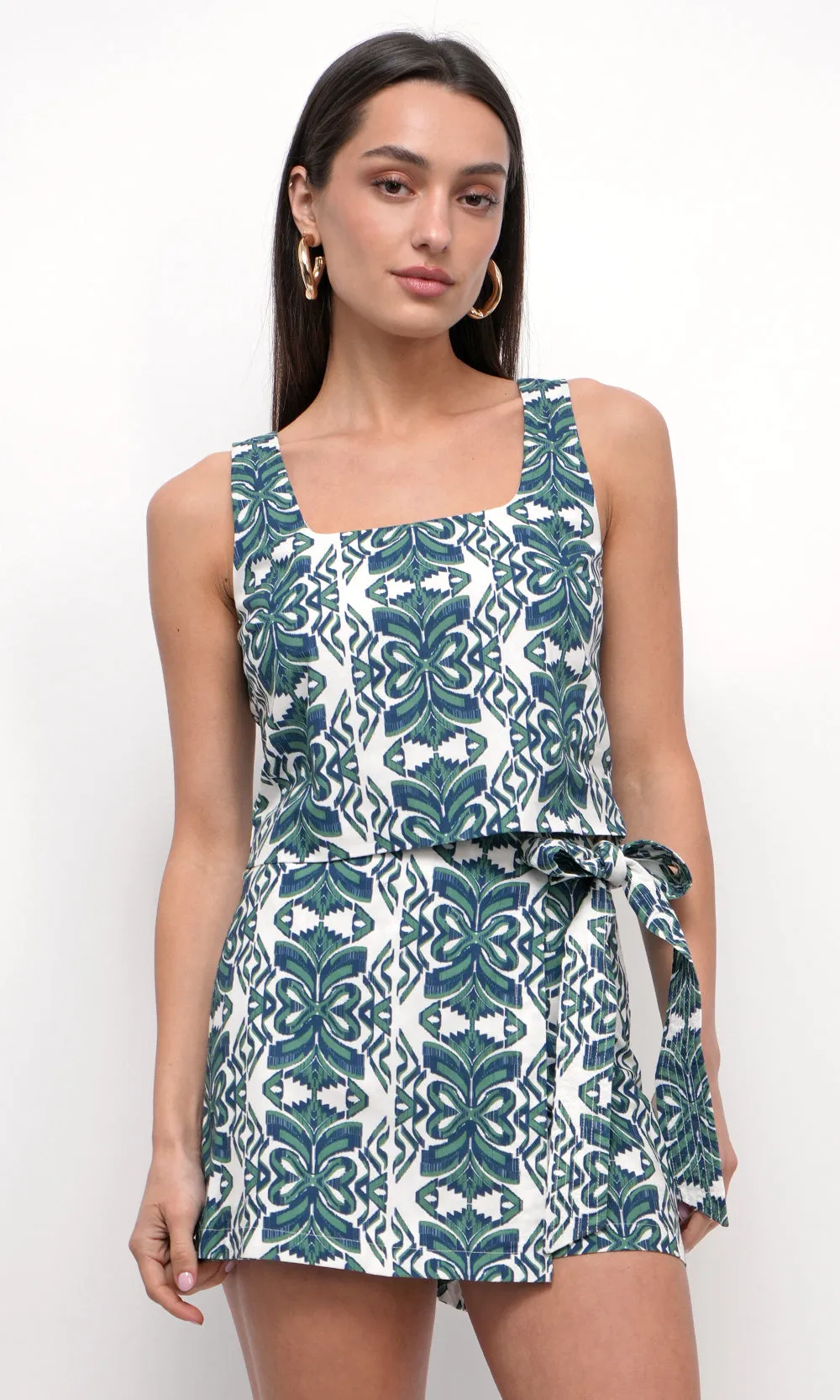 Sage Linen Skort sold by Greylin product image thumbnail 3